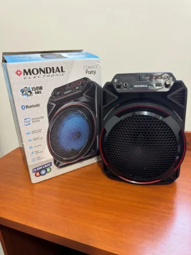 CAIXA DE SOM AMPLIFICADA MONDIAL - BLUETOOTH / TWS (NOVA)