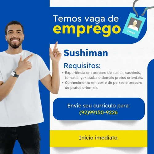 Sushiman vaga fixa