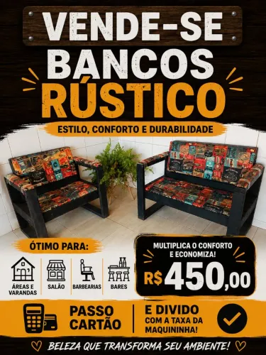 Bancos rústicos