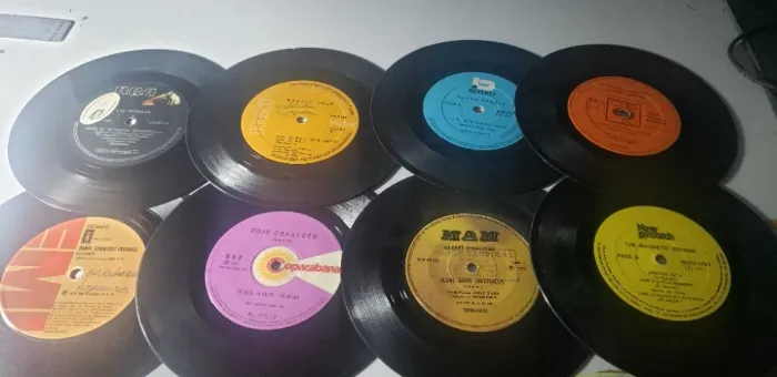 Lote 16 Discos Compactos de Vinil Antigos - Sem Capa