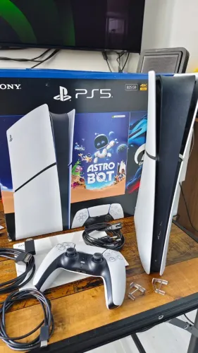 ps5 SLIM completo Impecável parecendo novo