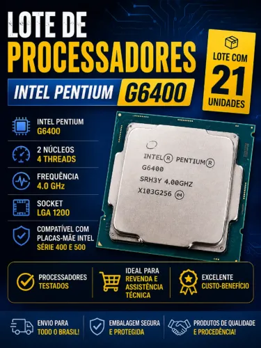 LOTE DE PROCESSADORES INTEL PENTIUM G6400