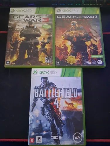 Jogos xbox 360 original Gears of war 3 - Gears of war Judgment - Battlefield 4