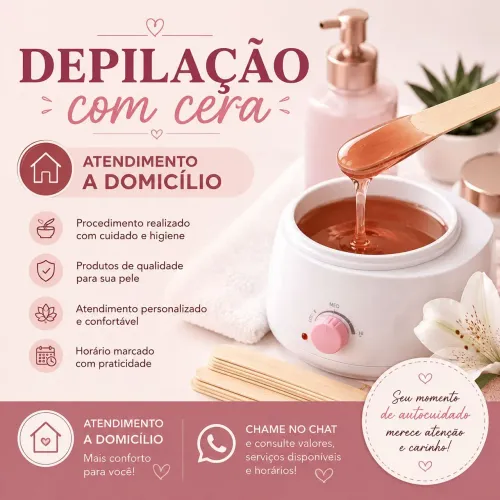 Depilação com Cera | Atendimento a domicílio