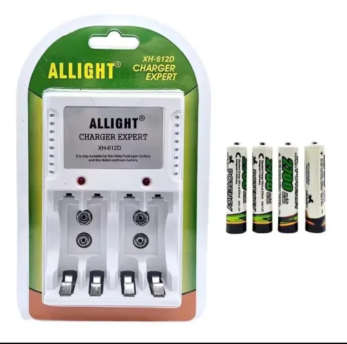 Kit aparelho e pilhas AAA recarregáveis