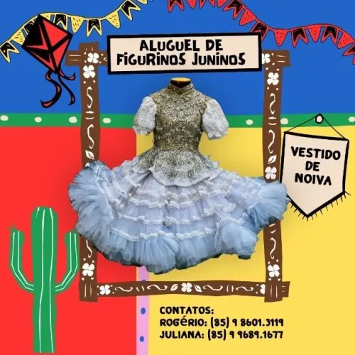 Roupas noivo e noiva de quadrilhas