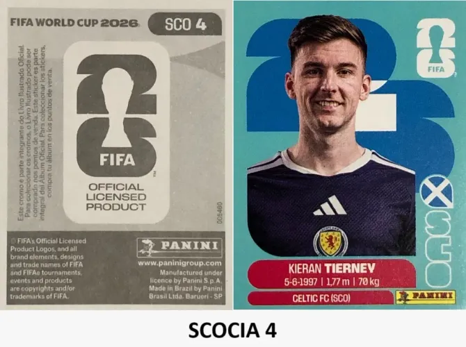 Figurinha copa do mundo 2026 - Scocia 4 ( Kieran Tierney)