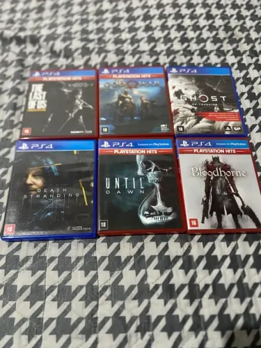 6 Jogos PS4 Mídia Física - Ghost of Tsushima, Bloodborne, God of War e Mais