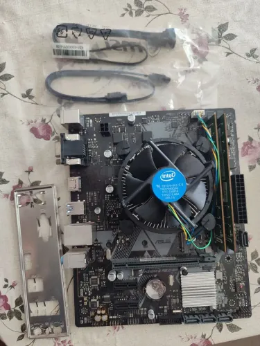 Kit Intel - Placa mãe Asus Prime H310M-E R2.0/BR - I3 9100F - 8Gb Ddr4