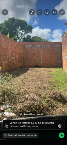 Lot na Rua Damião de Souza no Tijuquinha próx do Porto poxim