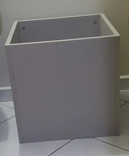 Cachepot em mdf cinza