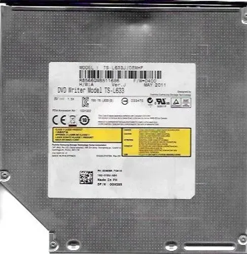 Gravador de DVD & CD TS-L633J Toshiba & Samsung interno (p/ laptop) unidade de DVD-ROM