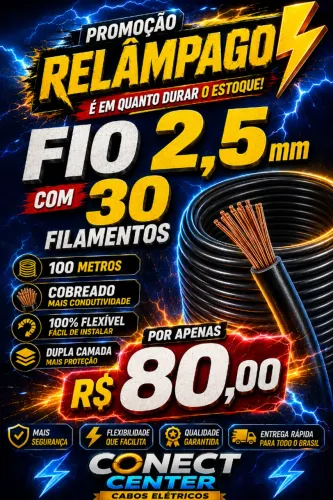 Fio 2.5 mm com 30 Filamentos R$ 80,00