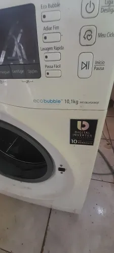 Máquina de Lavar Samsung EcoBubble 10,1kg - Funcionando c/ erro eventual SE