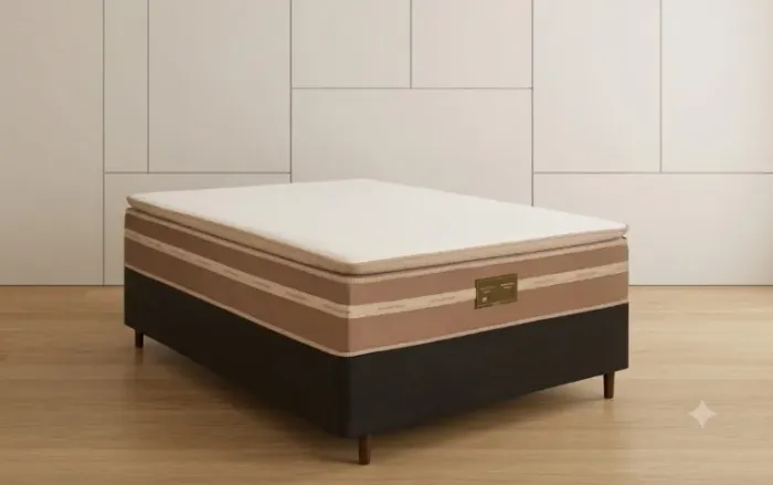 Base com Colchão de Molas Ensacadas D33 com Pillow De Casal -Novo!