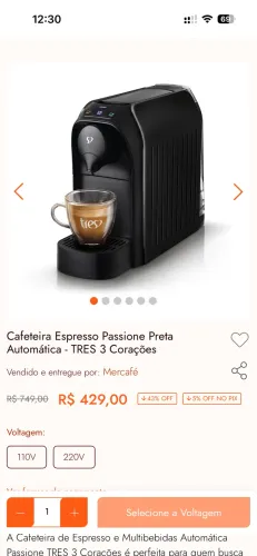 Máquina de café 3 corações