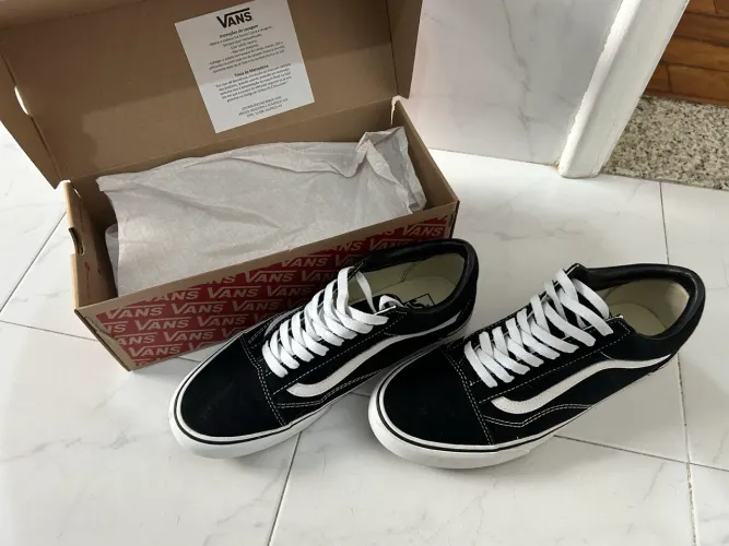 Usado 1x - Tênis Vans Old School Preto e Branco
