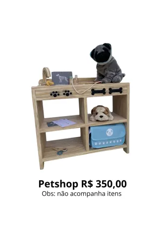Petshop de madeira infantil