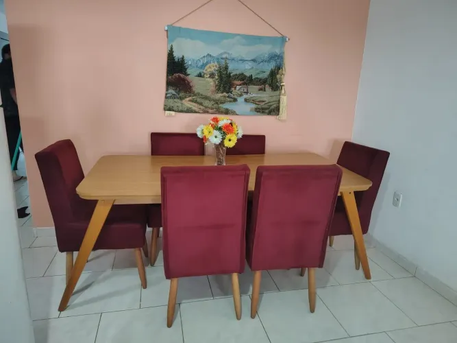 Mesa + 6 cadeiras poltrona NOVOS