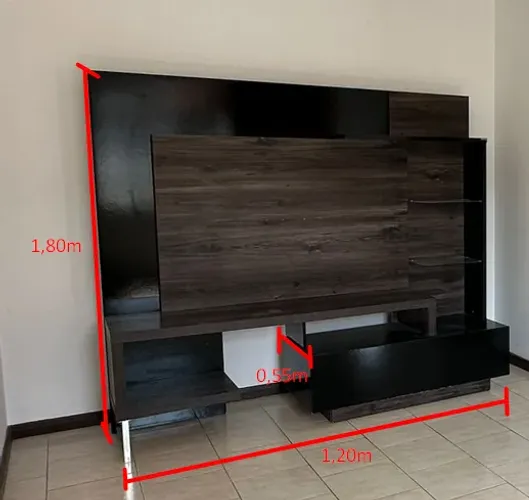 Rack para TV com painel