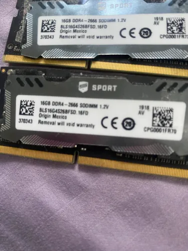 2x Memória DDR4 16GB CADA TOTAL 32GB