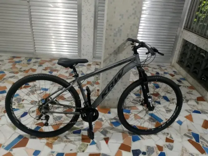 Bicicleta Aro 29 KRW Alumínio 24 Vel Freio a Disco X32 (Grafite, Preto fosco)