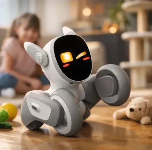 Robô Inteligente Loona IA Original + Base | Interativo + Comandos de Voz