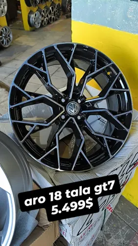 aro 18 gt7 sportiva roda top diferenciada furacão 4x100
