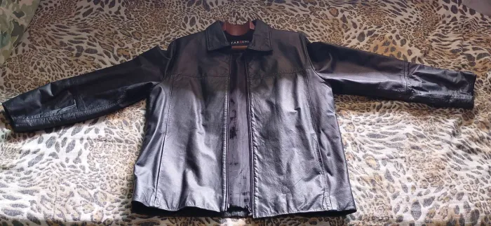 Casaco de couro legítimo FARBENE COURO FASHION