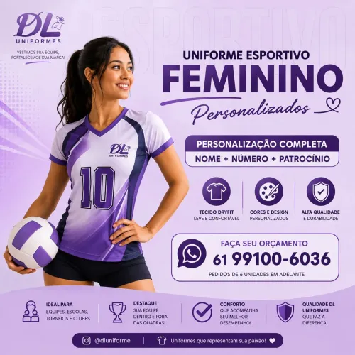 Uniforme Esportivo Feminino Profissional