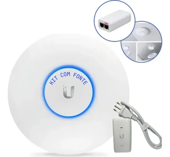 Access Point Ubiquiti UniFi U6-Lite Wi-Fi 6 + Fonte PoE