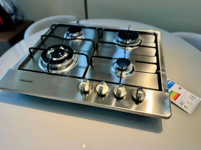 Vendo cooktop 4 bocas de inox novos de fábrica