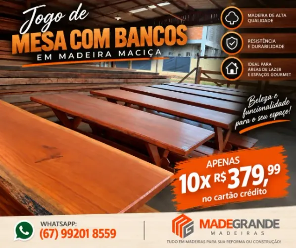 Mesa em Madeira Maciça