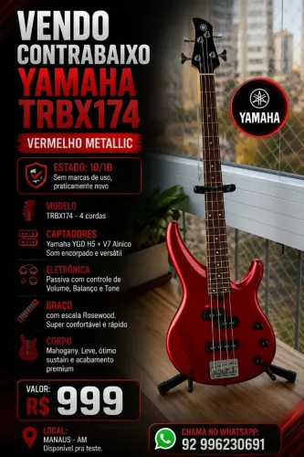 Contrabaixo Yamaha TRBX174 seminovo