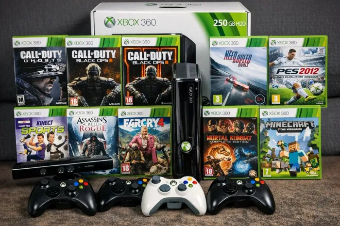 ? Xbox 360 Completo Wi-Fi Bloqueado + Kinect + Jogos Originais!