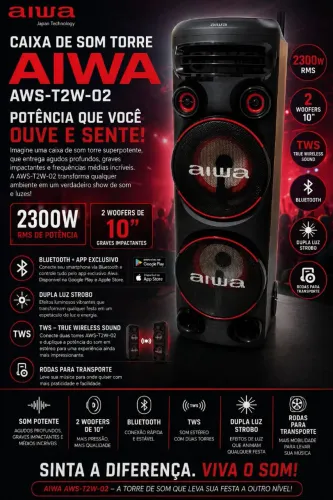 Caixa torre Aiwa Novinha 