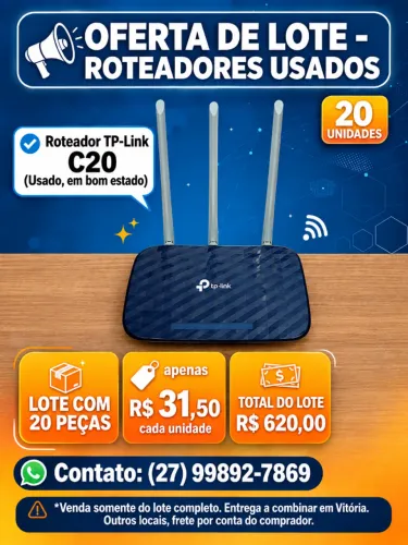 Roteador TP-Link C20 (Usado) - Lote 20 unidades