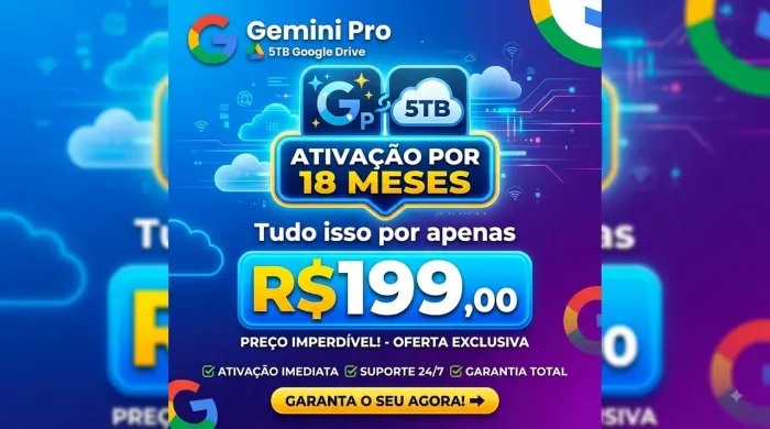 GEMINI Pro + 5TB Google Drive - 18 meses