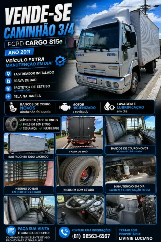 vende-se caminhão 3/4 ja com serviço