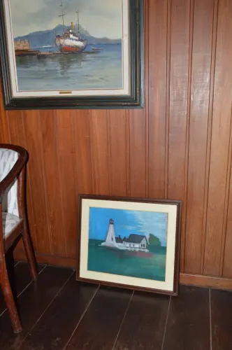 Lindo quadro náutico com farol