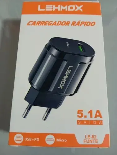 Carregador Lehmox Type-C USB C 5.1 Turbo