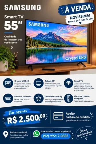 Vendo Tv Samsung 55 polegadas