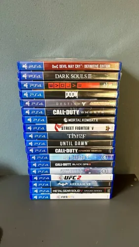 19 jogos de PlayStation 4, só vendo todos juntos 5 lacrados