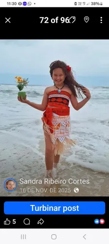 Roupa completa da MOAN, nova. Incluindo sandália e peruca