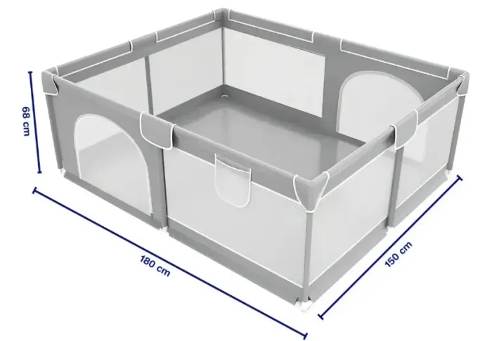 Cercadinho Bebê Menino Menina Chiqueirinho Portátil Dobrável 1,80cm X 1,50cm