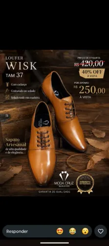 Sapato com 40% de desconto