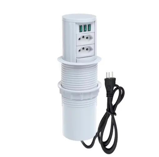Torre Multiplug Automático 2 Tomadas 20A + 3 USB 5.2A + Indução