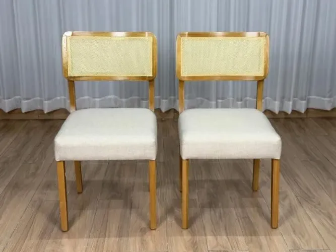 Novidade em estoque! Conjunto Cadeiras Fortaleza 2 unidades (Madeira maciça)