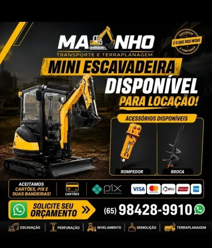 Locação Mini Escavadeira