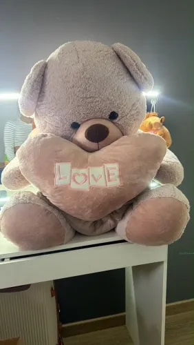 Urso de Pelúcia Grande com Coração LOVE